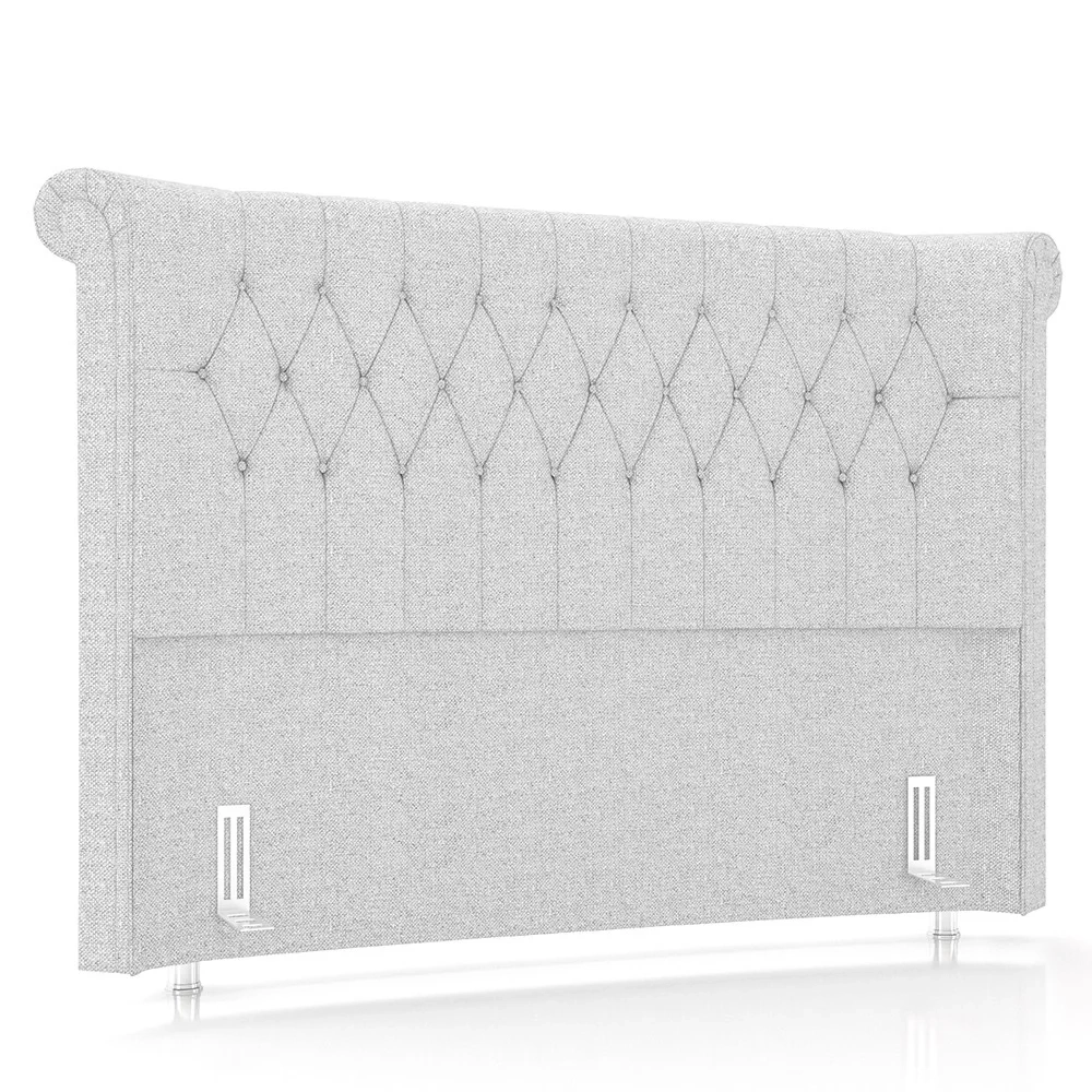 Cabeceira Cama Box Casal 140cm Dust Z37 Linho Cinza Claro - Mpozenato