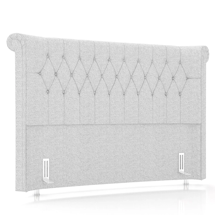 Cabeceira Cama Box Casal King 195cm Dust Z37 Linho Cinza Claro - Mpozenato