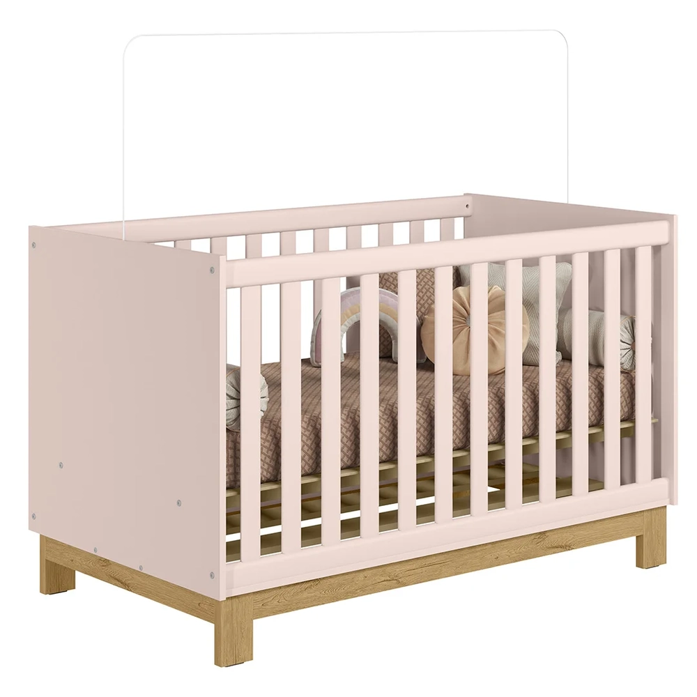 Berço Americano Mini Cama Slim Q Encanto Rosa - Qmovi