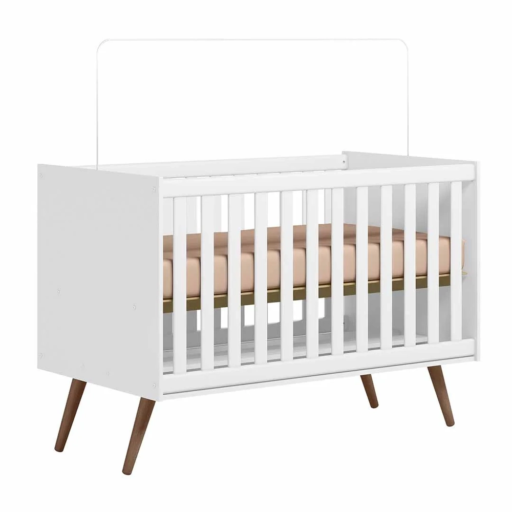 Berço Americano Mini Cama Retrô Q Encanto Branco - Qmovi