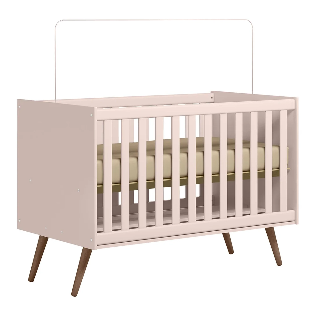 Berço Americano Mini Cama Retrô Q Encanto Rosa - Qmovi