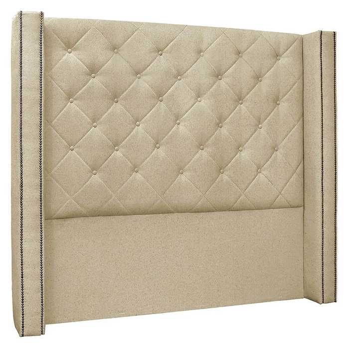 Cabeceira Casal Cama Box 140cm Louise S06 Linho Dourado - Mpozenato