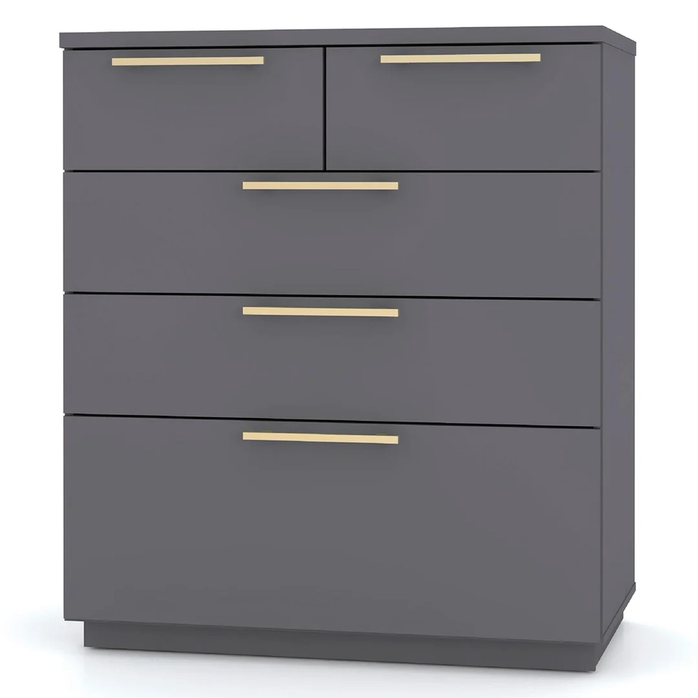 Cômoda para Quarto 5 Gavetas 90cm Dubai Alasca - Vila Rica