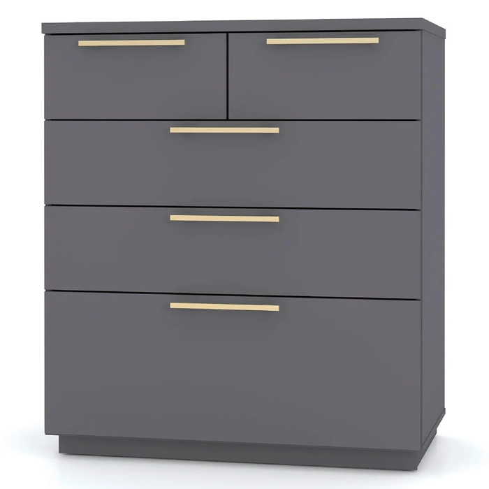 Cômoda para Quarto 5 Gavetas 90cm Dubai Alasca - Vila Rica