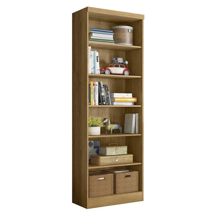 Livreiro Estante Multiuso Com Prateleiras Linus Freijó - Qmovi