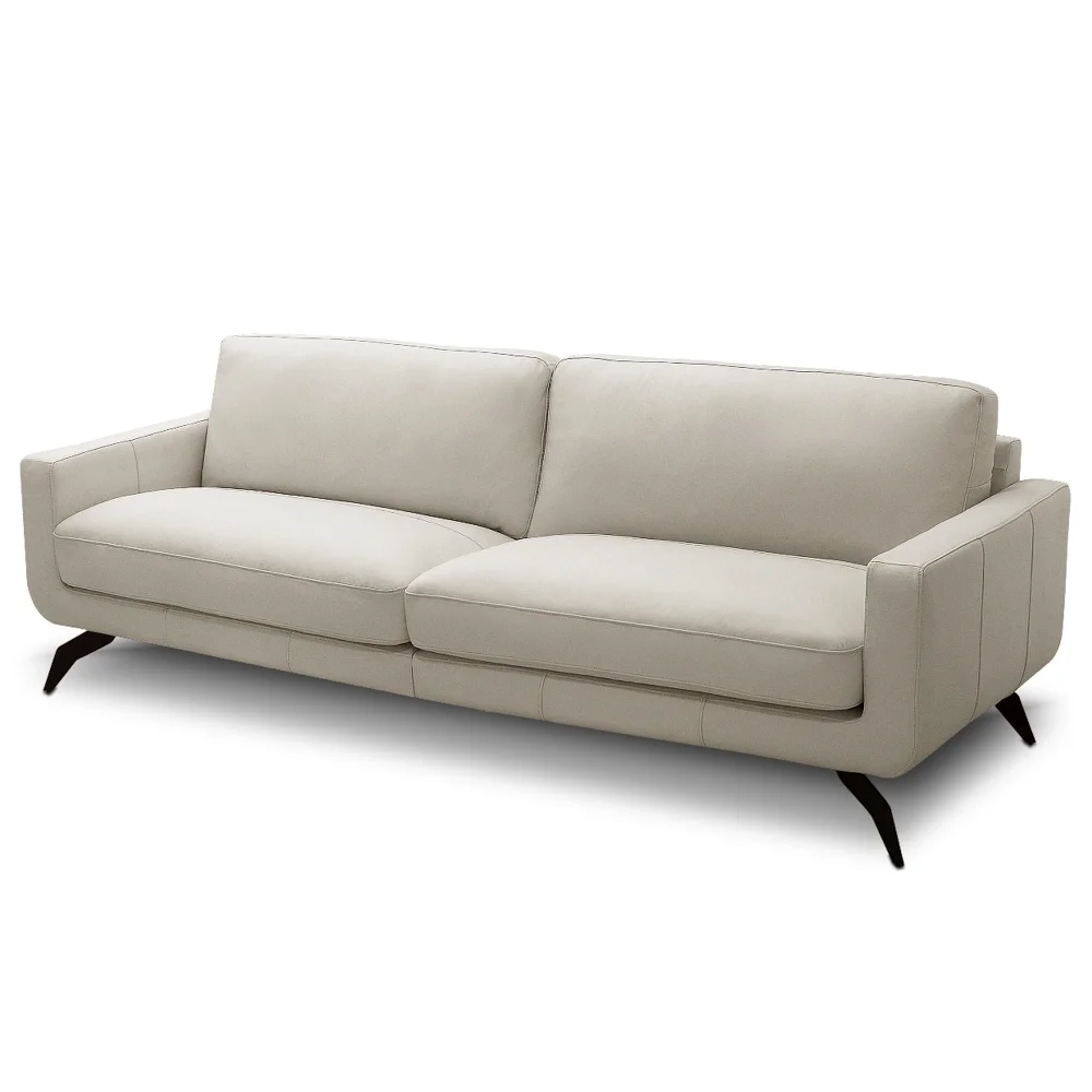 Sofá 2 Lugares Para Sala Living 180cm Vults L08 Couro Off    - Mpozenato