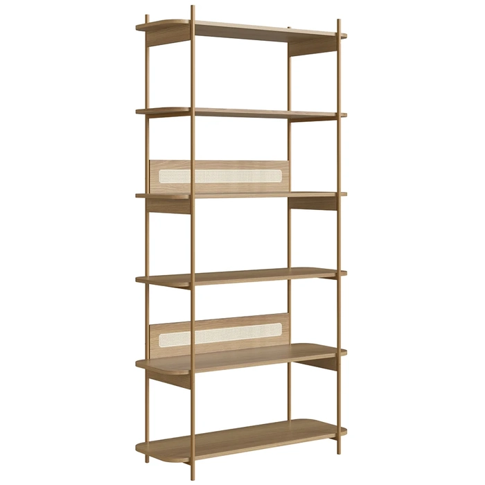 Estante Industrial Pés de Metal Arlo A10 Hanover/Dourado - Mpozenato