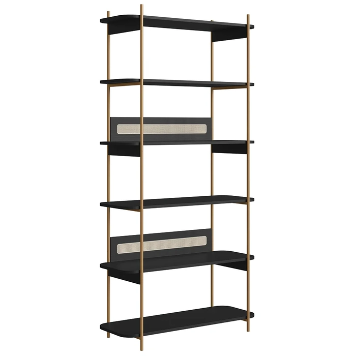 Estante Industrial Pés de Metal Arlo A10 Nero/Dourado - Mpozenato