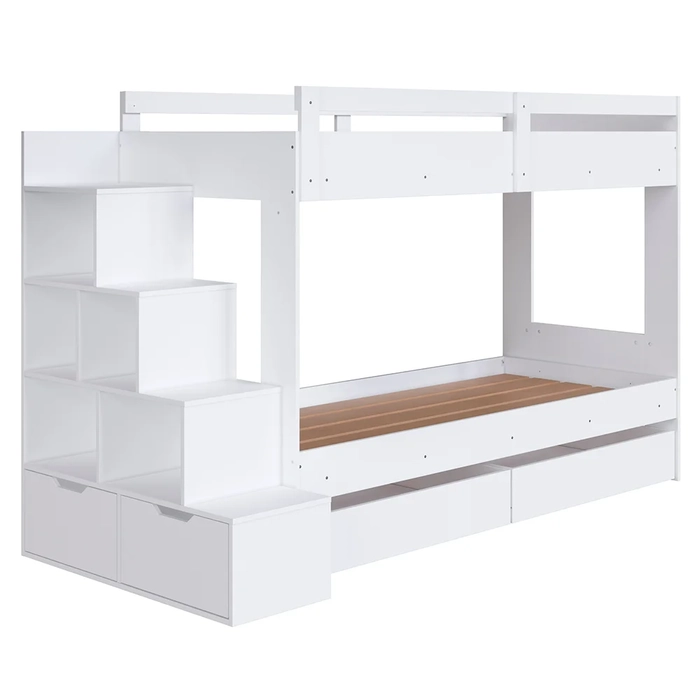 Beliche Infantil Com Escada e 4 Gavetas Infix C06 Branco - Mpozenato