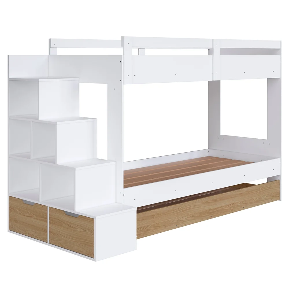 Treliche Infantil Com Escada e Nichos Infix C06 Branco/Aveiro - Mpozenato