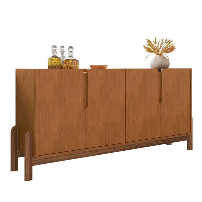 Buffet Aparador 4 Portas Sala de Jantar Nay C14 Cedro - Mpozenato