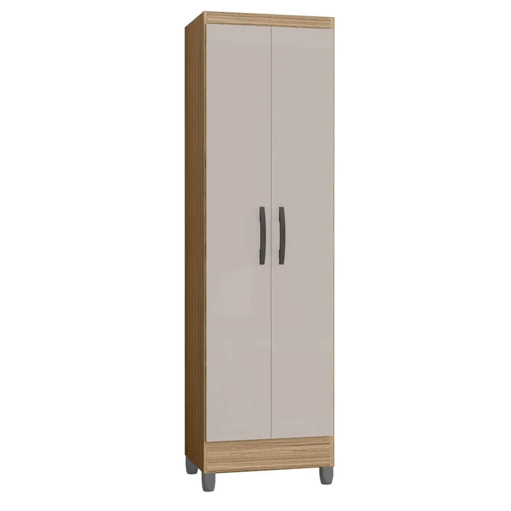 Armário Multiuso 52cm 2 Portas Muniz Z46 Damasco/Off White - Mpozenato