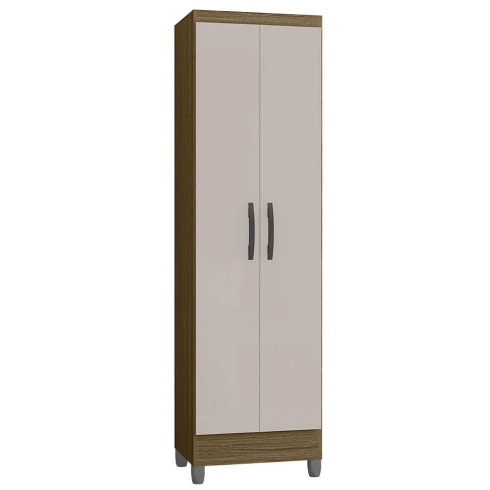 Armário Multiuso 52cm 2 Portas Muniz Z46 Castanho/Off White - Mpozenato