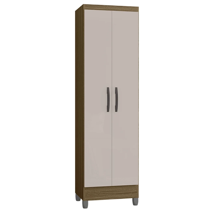 Armário Multiuso 52cm 2 Portas Muniz Z46 Castanho/Off White - Mpozenato