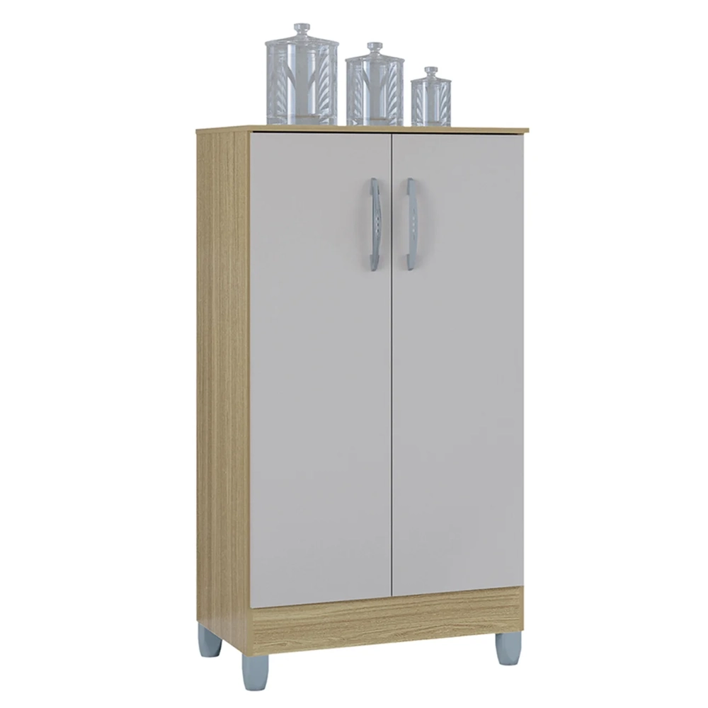 Armário Multiuso 60cm 2 Portas Tami Z46 Damasco/Off White - Mpozenato