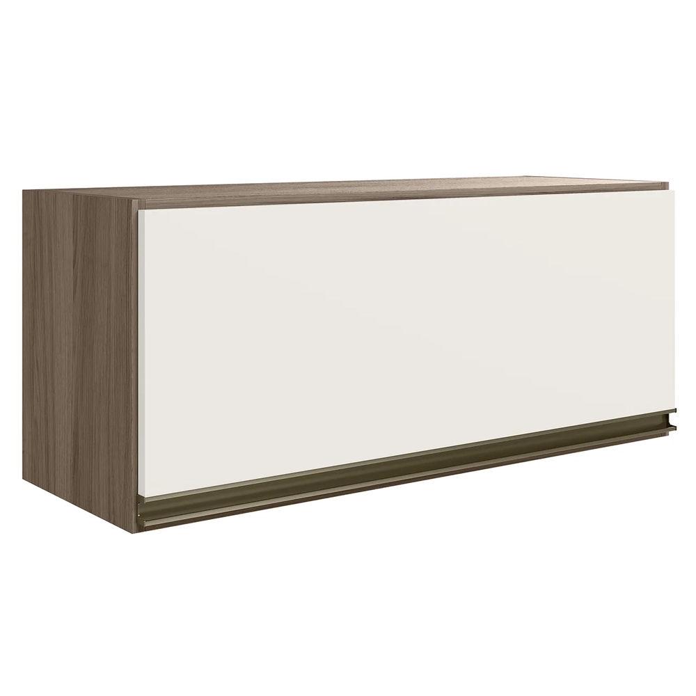 Armário de Cozinha Basculante 80cm Maly N03 Carvalho/Off White - Mpozenato