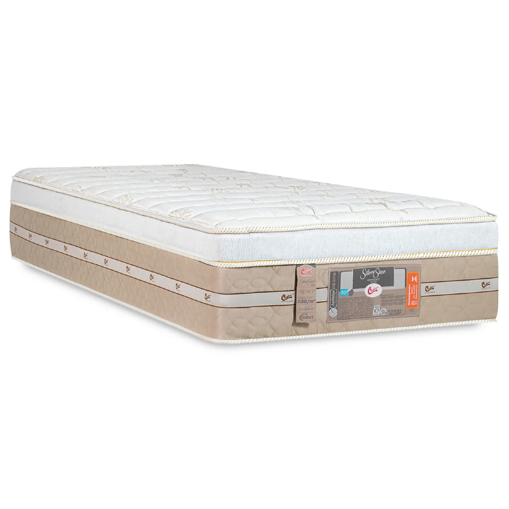 Colchão Solteiro One Face Molas Pocket Silver Star 88x188x32cm - Castor