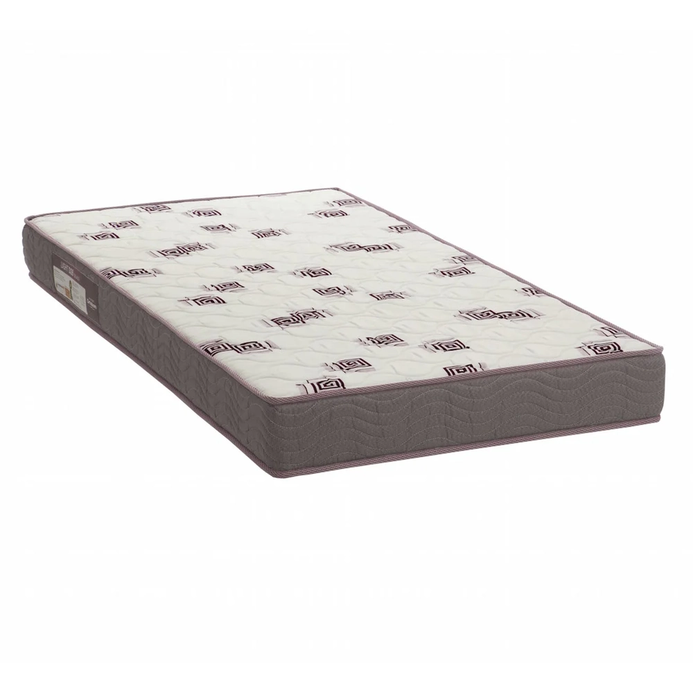 Colchão Solteiro Light Bordado Espuma D28 Selada 78x188x14cm - Ortobom