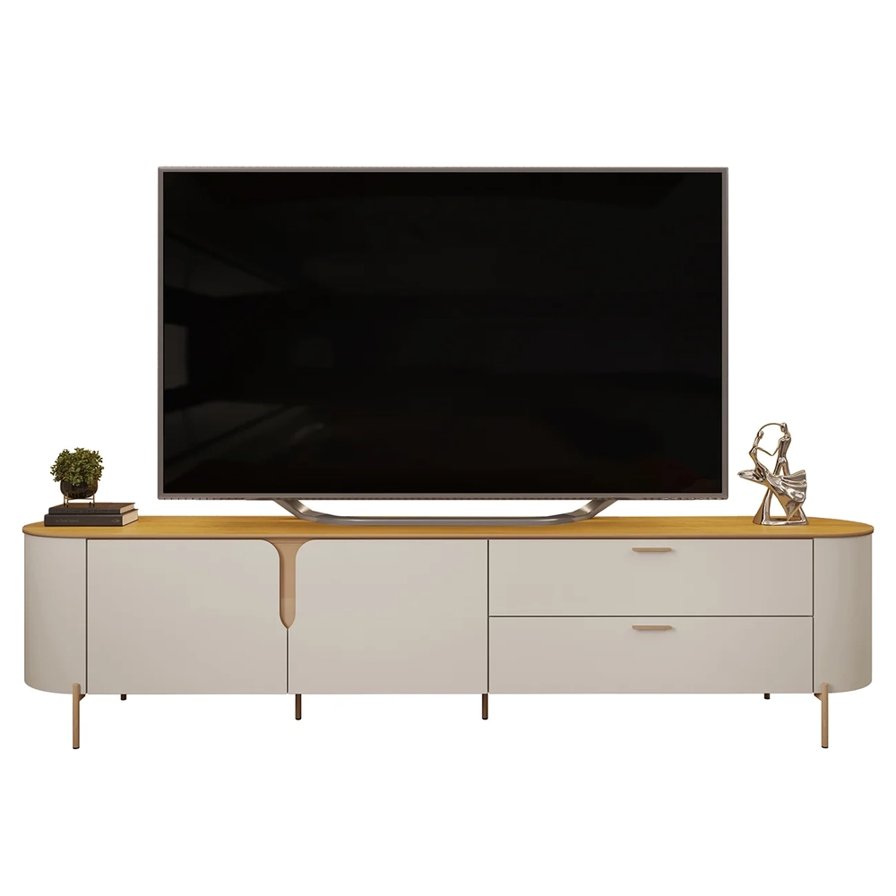 Rack Bancada de TV 75 Pol 241cm Celi D04 Bali/Cedro - Mpozenato