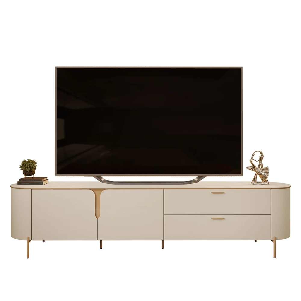 Rack Bancada de TV 75 Pol 241cm Celi D04 Off White - Mpozenato