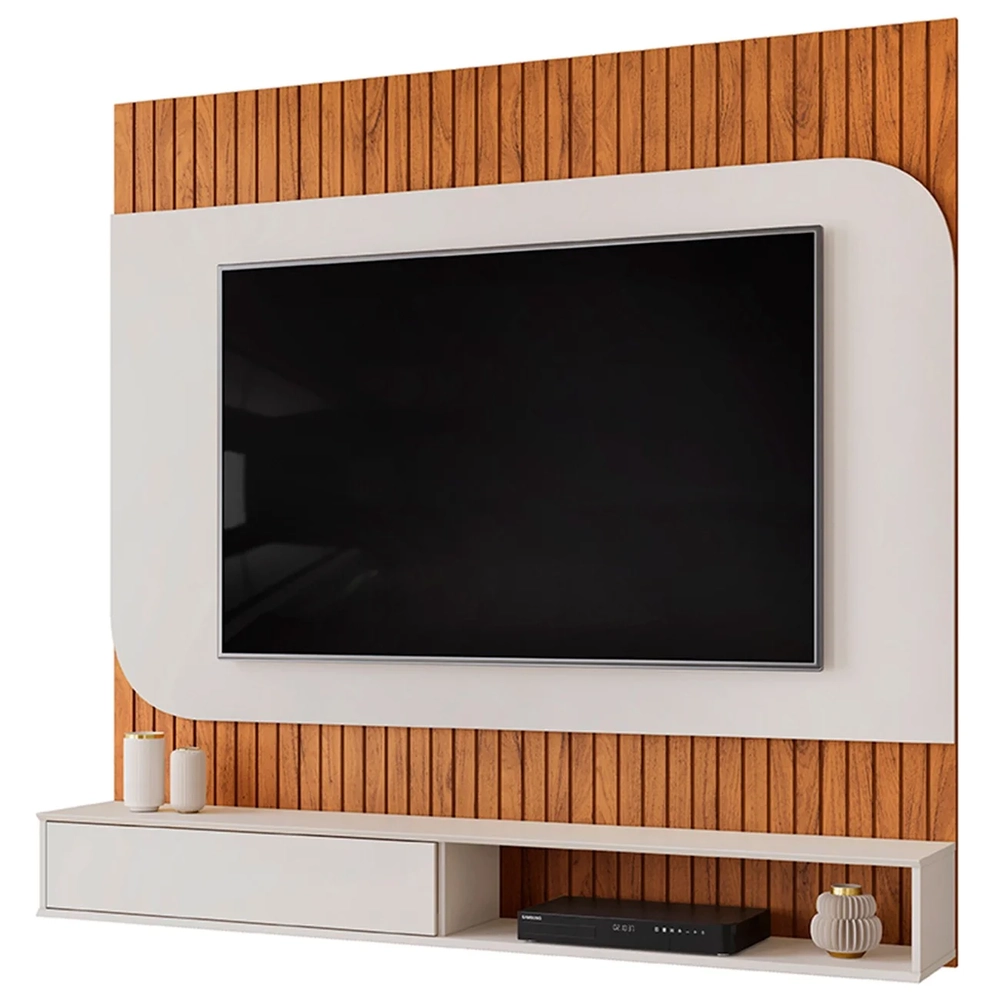 Painel TV 65 Pol 150cm Bancada Suspensa James D04 Freijó/Off - Mpozenato