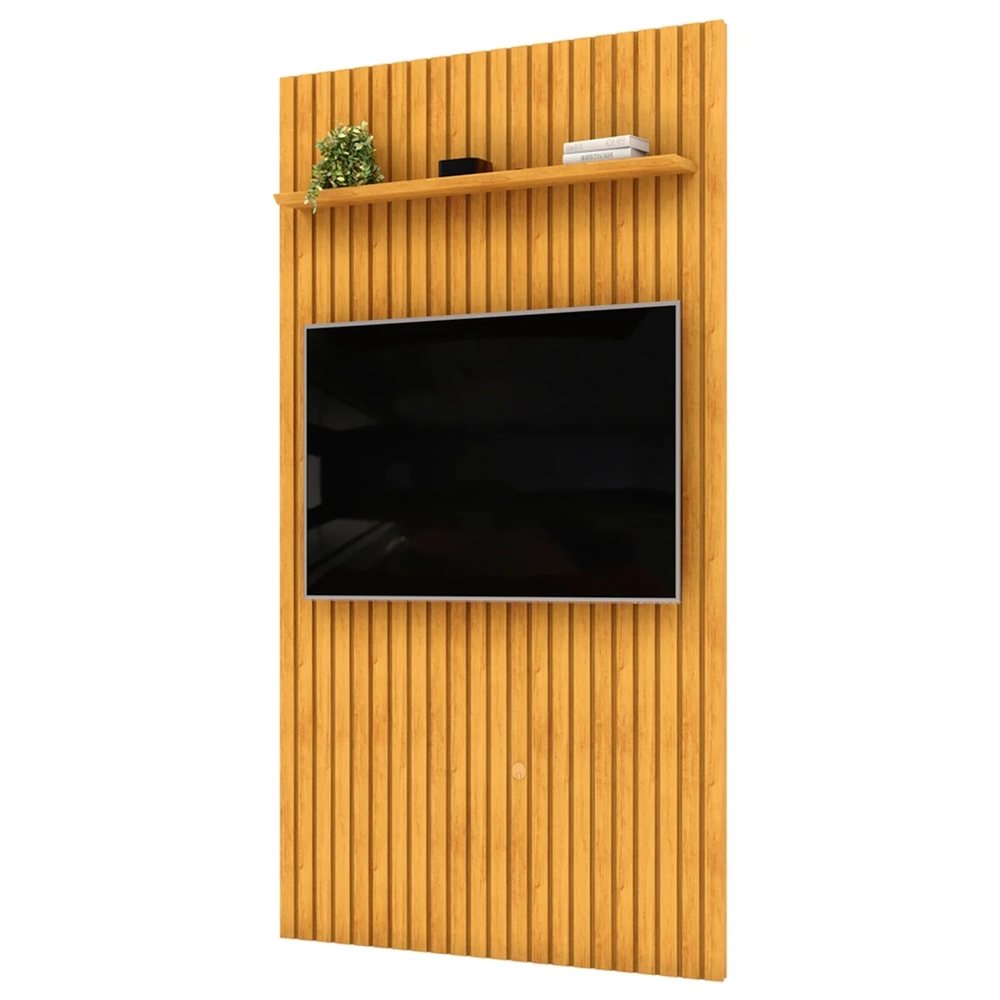 Painel TV 60 Pol 143cm Suspenso Ripado Noah D04 Cedro - Mpozenato