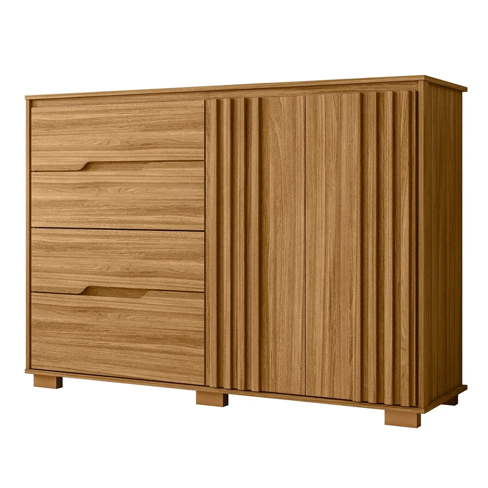 Cômoda Para Quarto 4 Gavetas 147cm Gênova Z17 Freijó - Mpozenato