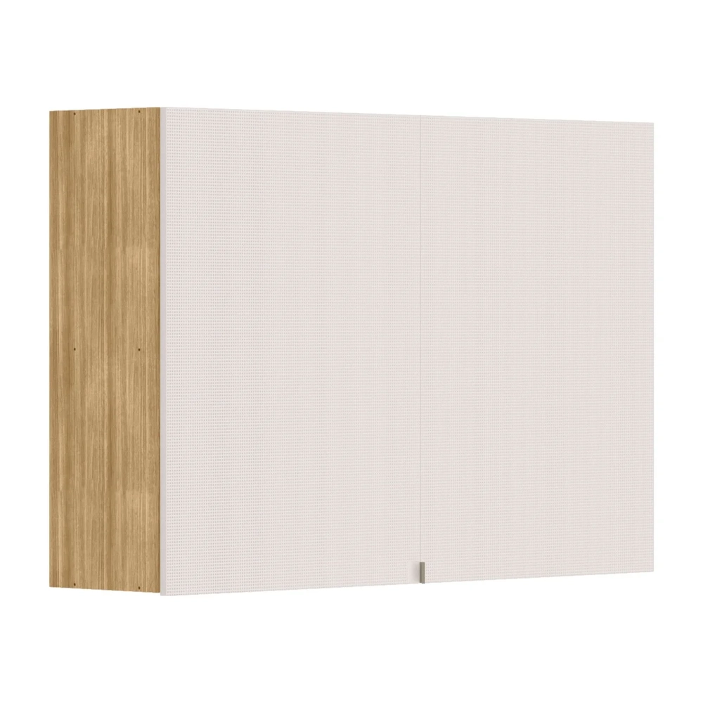 Armário de Cozinha Aéreo 120cm 2 Portas Minsk Z06 Freijó/Soft - Mpozenato