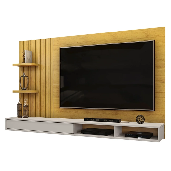 Painel TV 60 Pol 190cm Bancada Suspensa Lutra D04 Cedro/Bali - Mpozenato