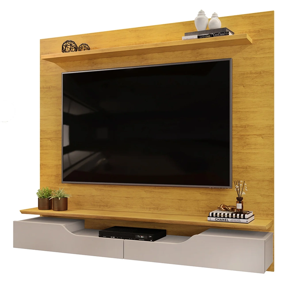 Painel TV 60 Pol 160cm Bancada Suspensa Trego D04 Cedro/Bali - Mpozenato