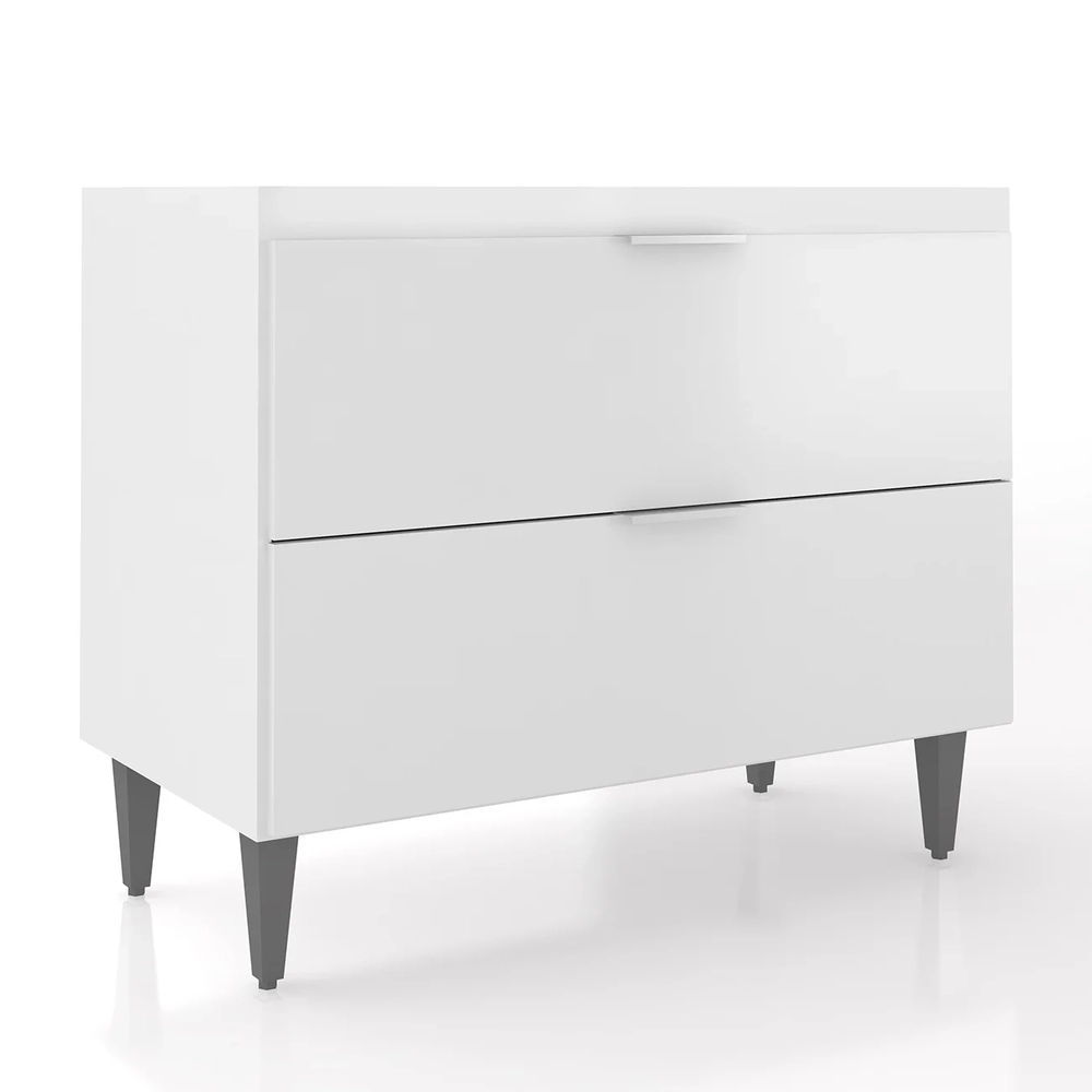 Balcão Para Pia 100cm Sem Tampo Pérola Z34 Branco           - Mpozenato