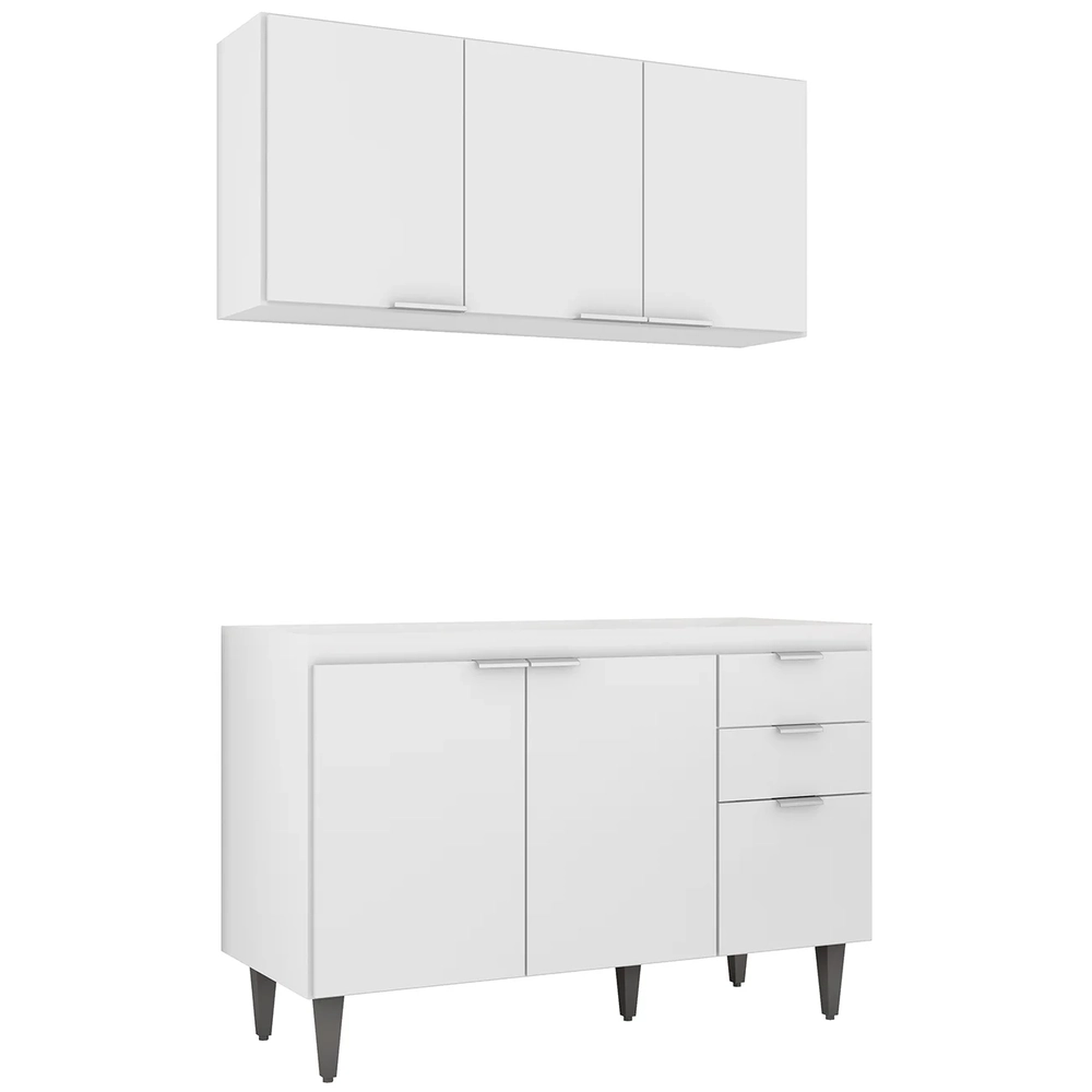 Armário de Cozinha CP01 Para Pia 120cm Pérola Z34 Branco    - Mpozenato