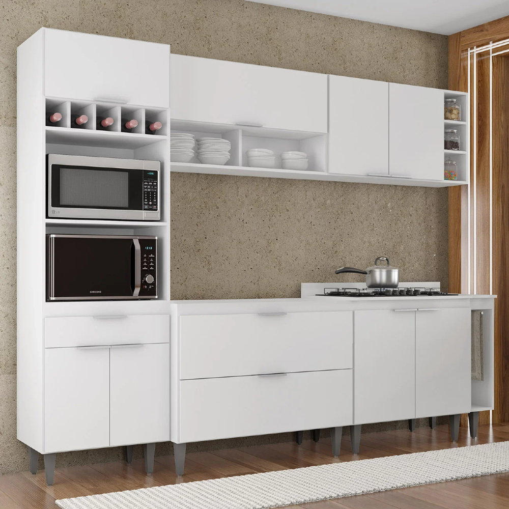 Armário de Cozinha CP07 Para Pia 100cm Pérola Z34 Branco - Mpozenato