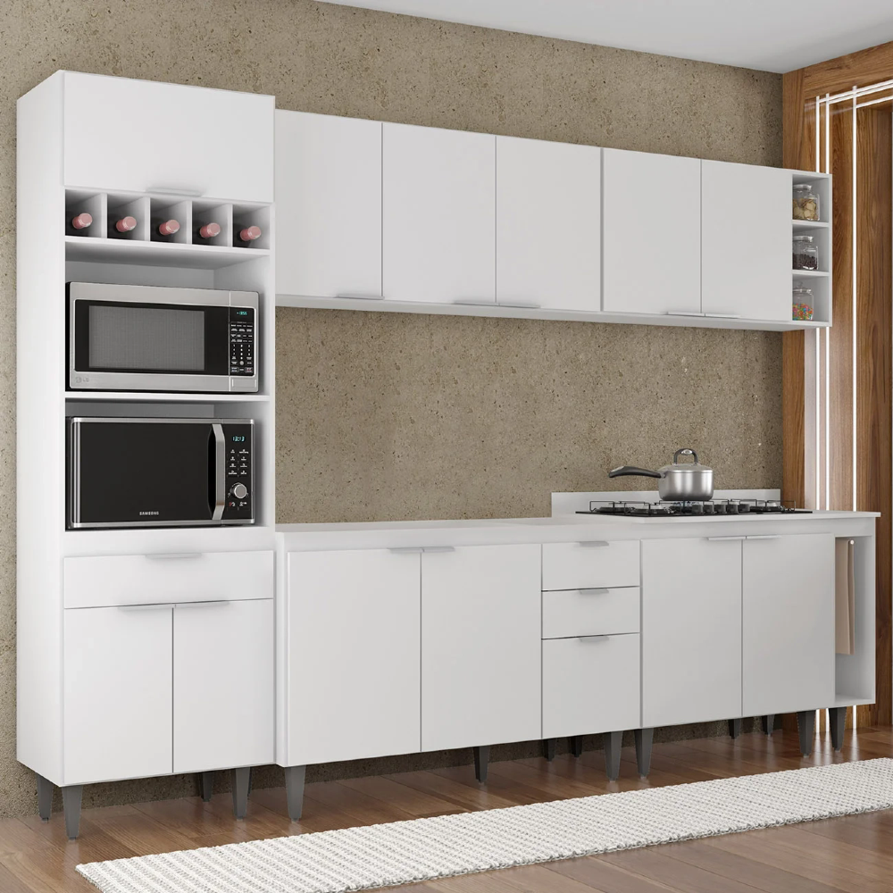 Armário de Cozinha CP07 Para Pia 120cm Pérola Z34 Branco - Mpozenato