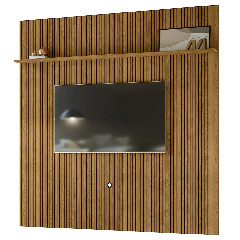 Painel Para TV 75 Polegadas 238cm André Z10 Cumaru - Mpozenato