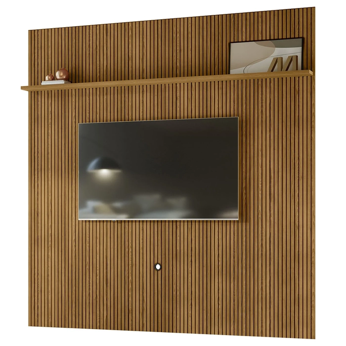 Painel Para TV 75 Polegadas 238cm André Z10 Cumaru - Mpozenato