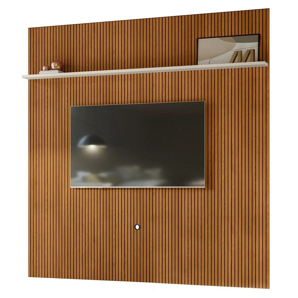 Painel Para TV 75 Polegadas 238cm André Z10 Off/Cinamomo - Mpozenato
