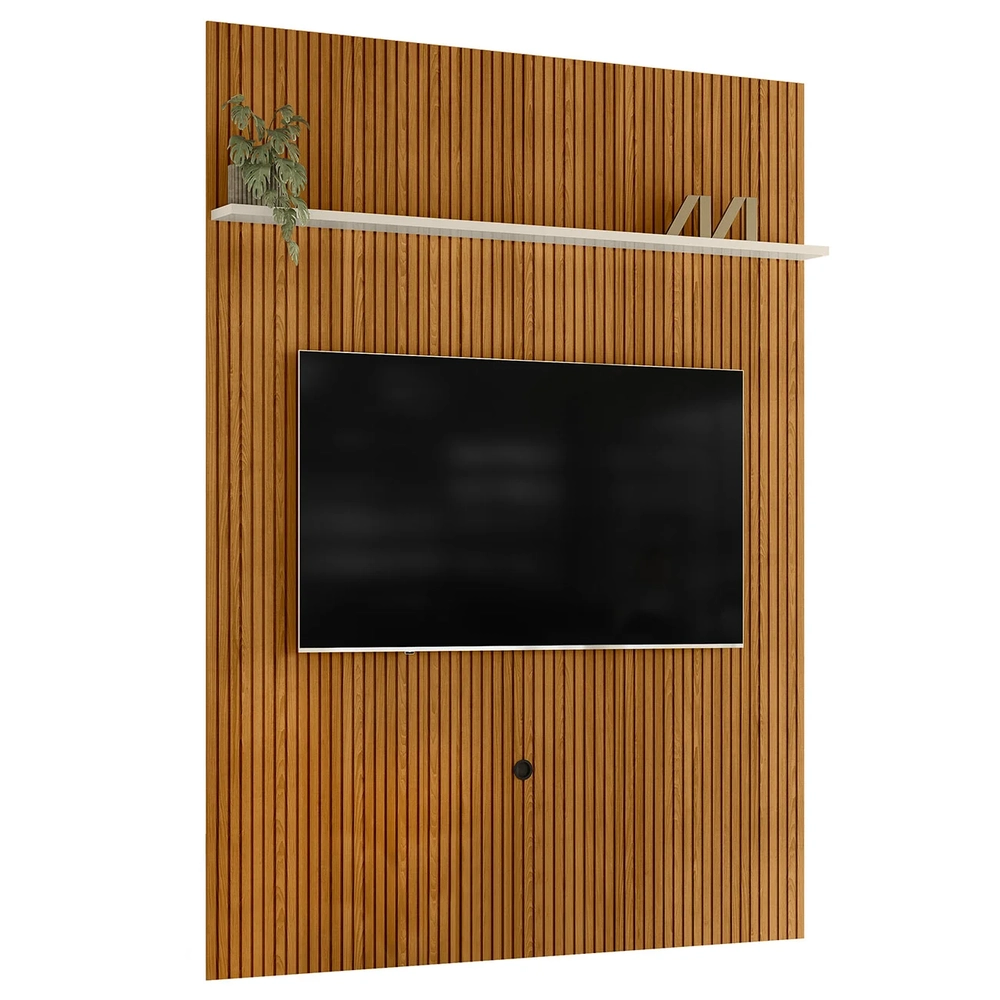 Painel Para TV 75 Polegadas 179cm Logus Z10 Off/Cinamomo - Mpozenato