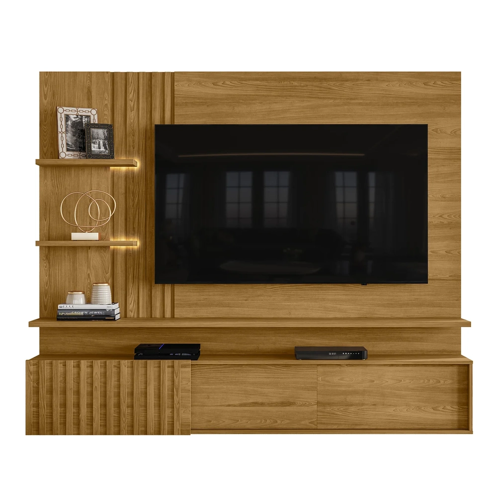 Painel TV 65 Pol e Bancada Suspensa Igor Z10 Cumaru - Mpozenato