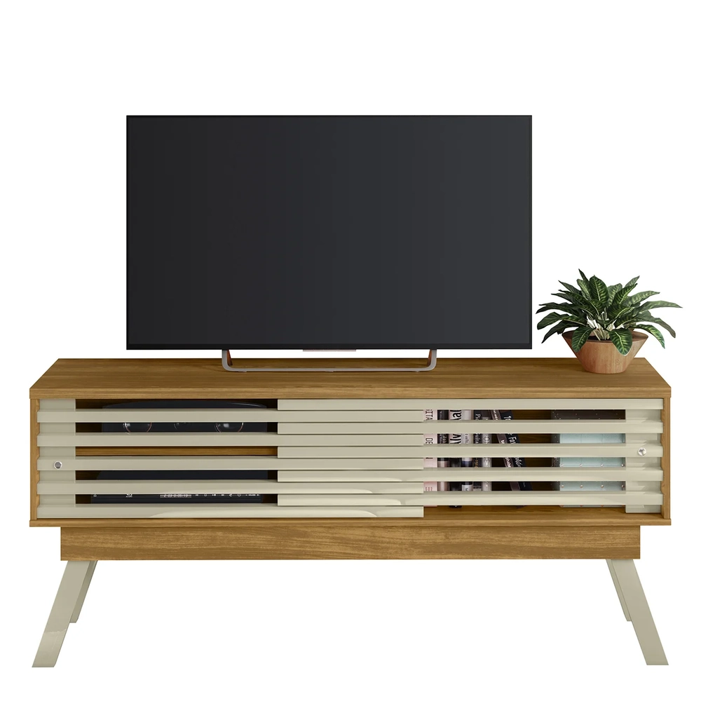 Rack Bancada de TV 65 Pol 150cm Keli Z10 Cumaru/Opala - Mpozenato