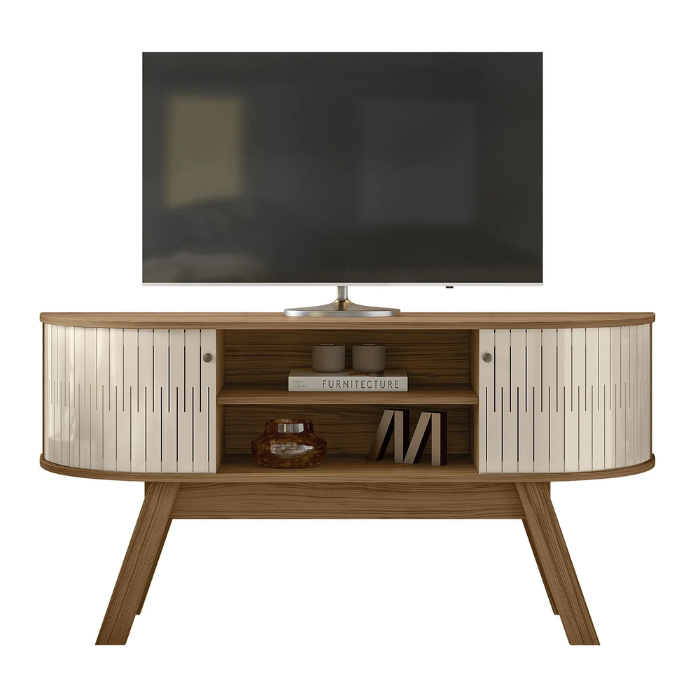 Rack Bancada de TV 55 Pol 136cm Alana Z10 Naturale/Off - Mpozenato