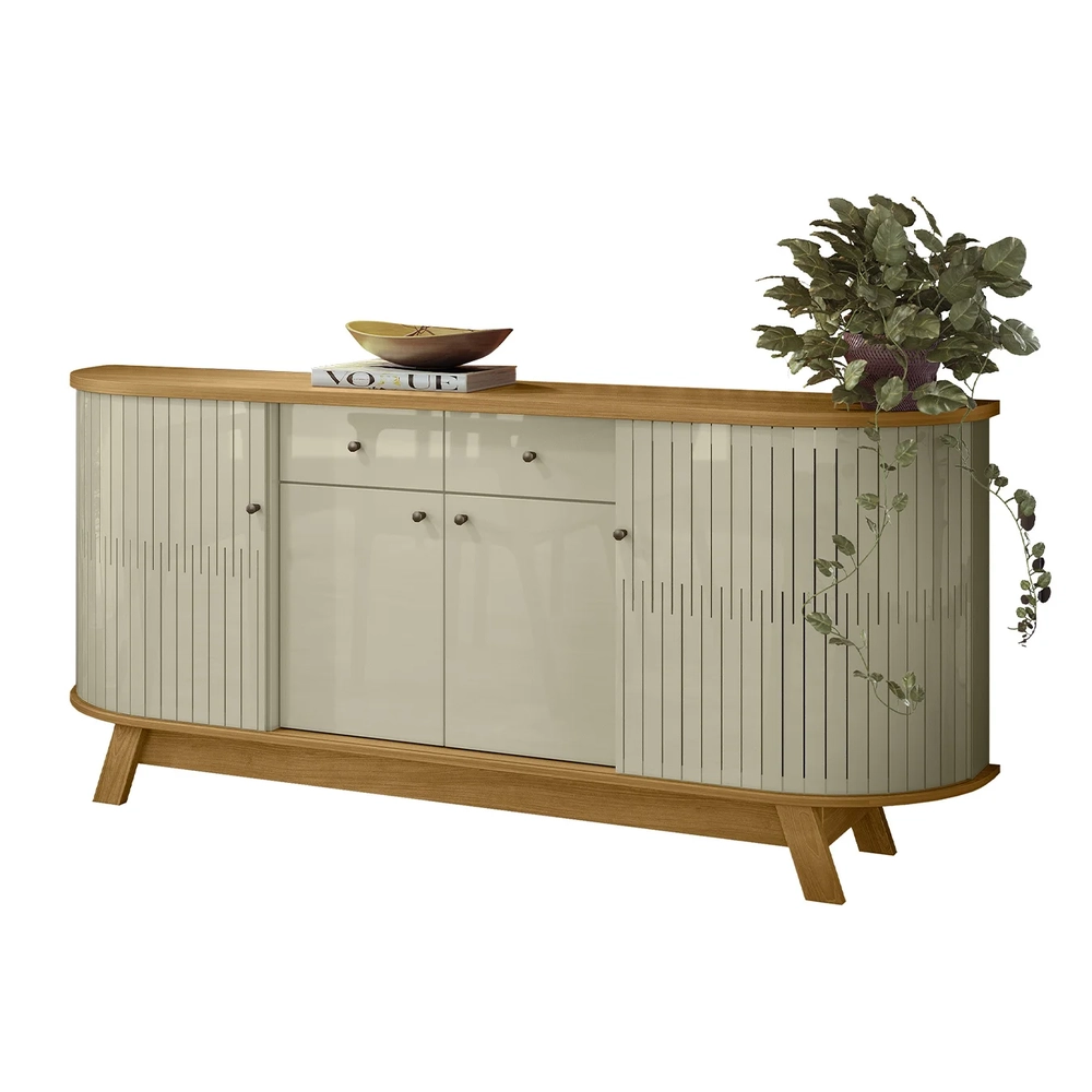 Balcão Buffet Sala de Jantar 183cm Mônica Z10 Cumaru/Opala - Mpozenato