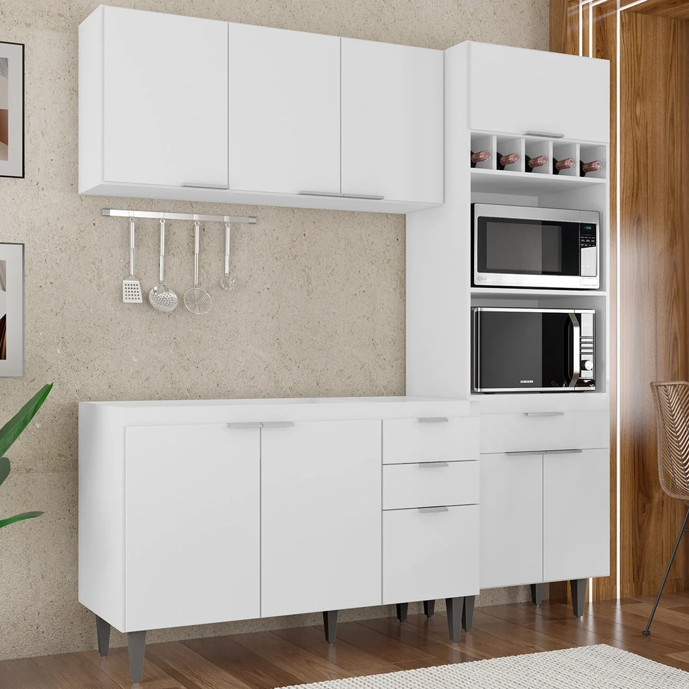 Armário de Cozinha CP02 Para Pia 120cm Pérola Z34 Branco    - Mpozenato