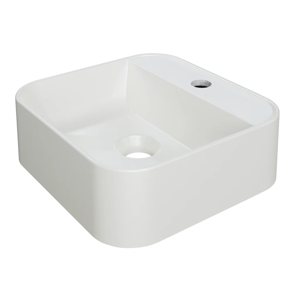 Cuba Pia Para Banheiro Quadrada 32cm Ágata C08 Bege - Mpozenato