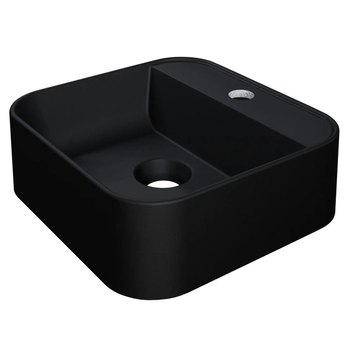 Cuba Pia Para Banheiro Quadrada 32cm Ágata C08 Preto - Mpozenato