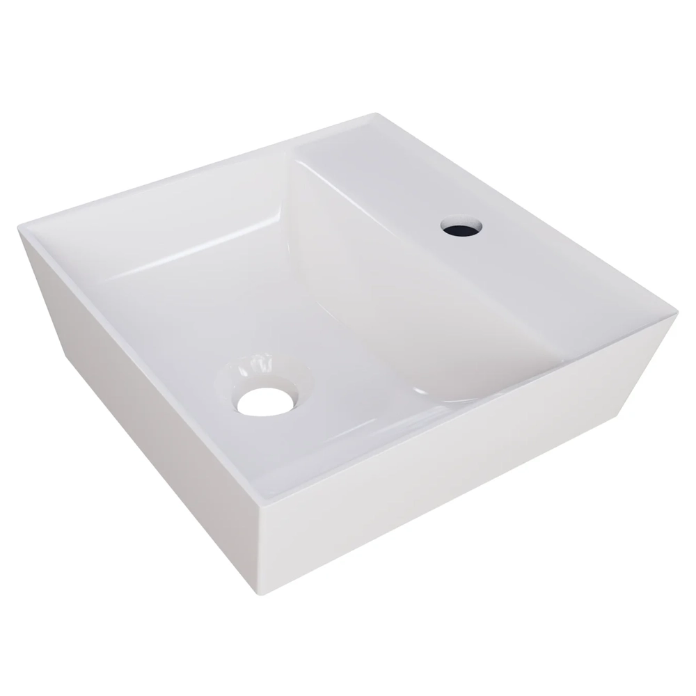 Cuba Pia de Apoio Para Banheiro Quadrada 33cm Aya C08 Bege - Mpozenato