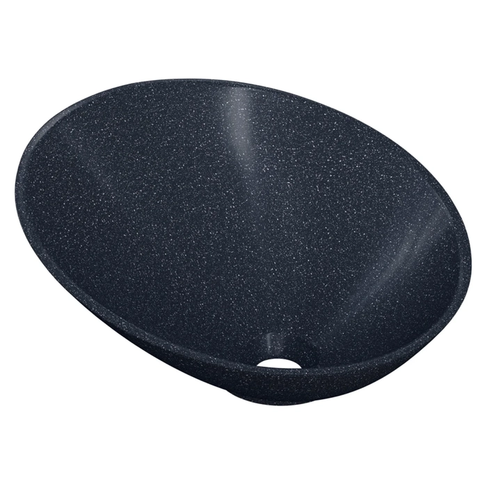 Cuba Pia Para Banheiro Meia Lua 39cm Thaís C08 Preto Granit - Mpozenato