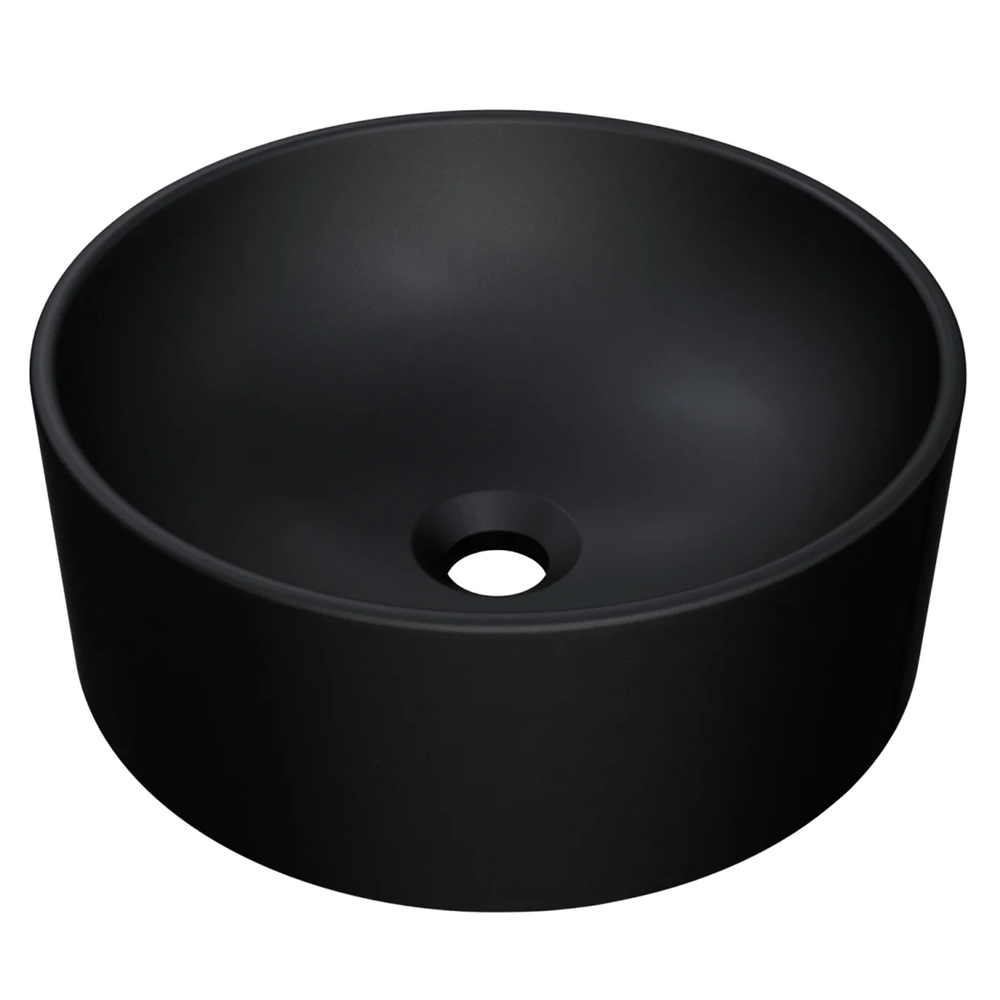 Cuba Pia Para Banheiro Redonda 34cm Sara C08 Preto - Mpozenato