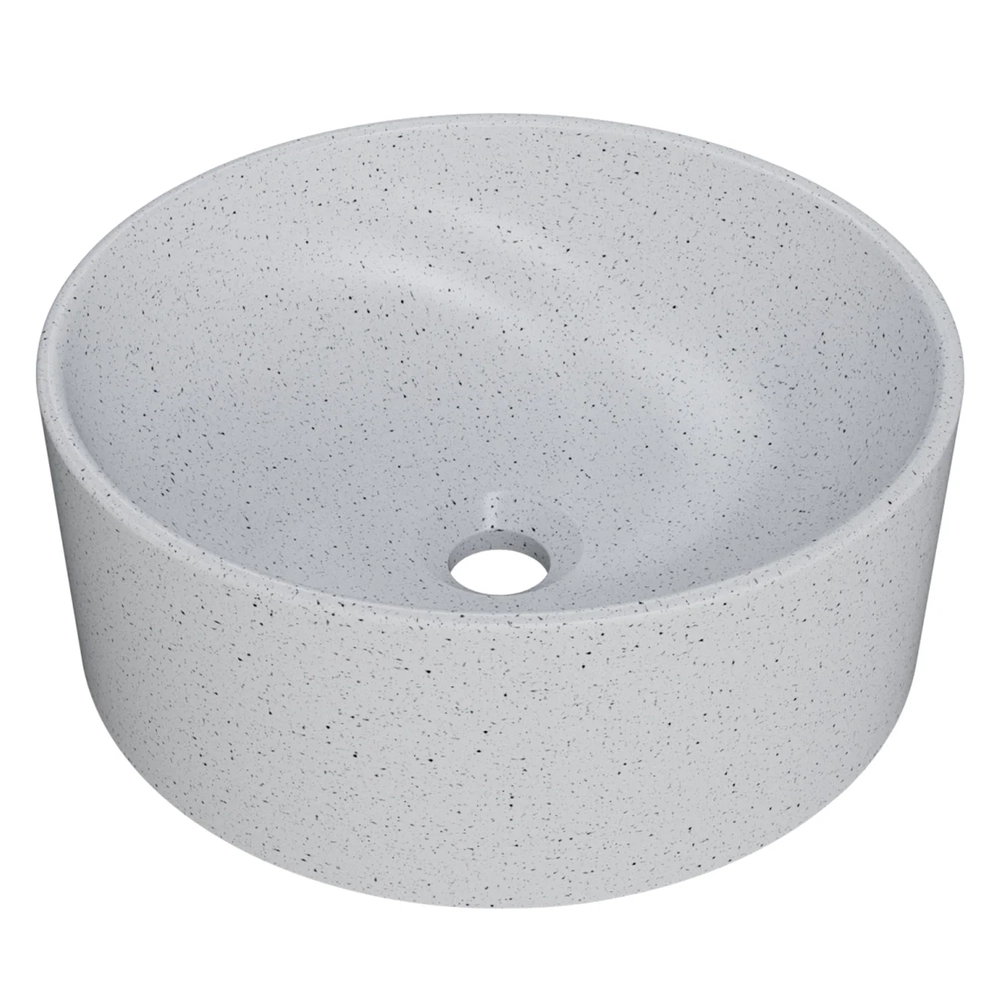 Cuba Pia Para Banheiro Redonda 34cm Sara C08 Branco Granit - Mpozenato