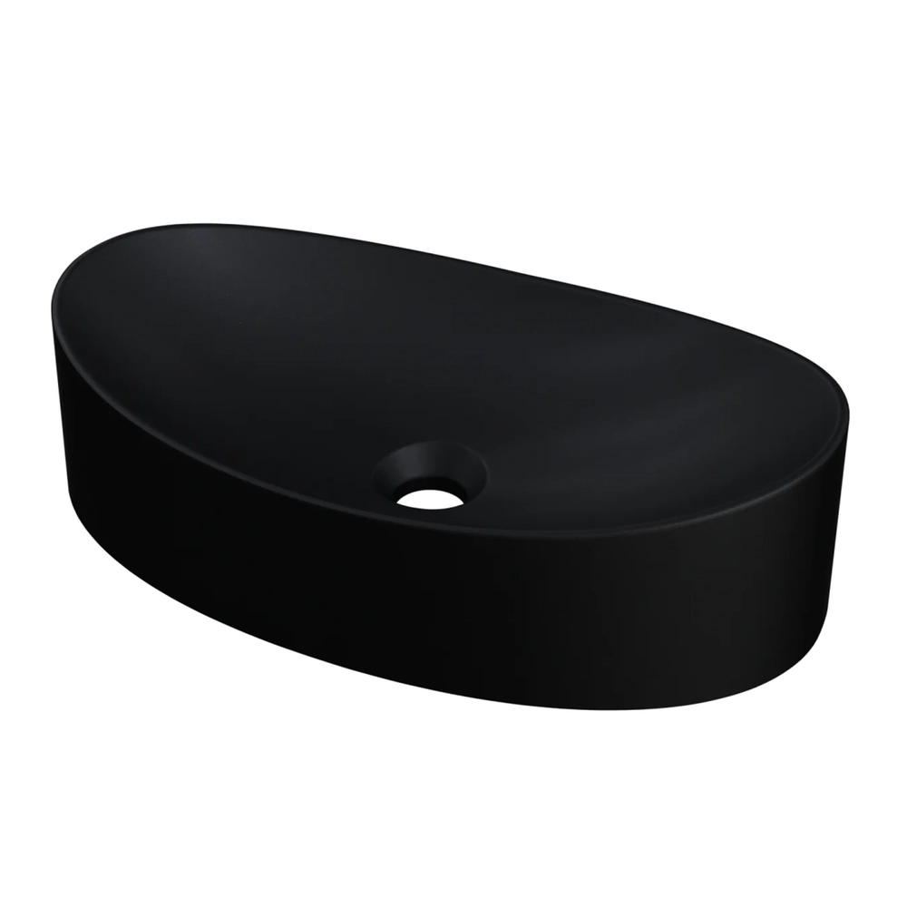 Cuba Pia Para Banheiro Oval Canoa 46cm Tânia C08 Preto - Mpozenato